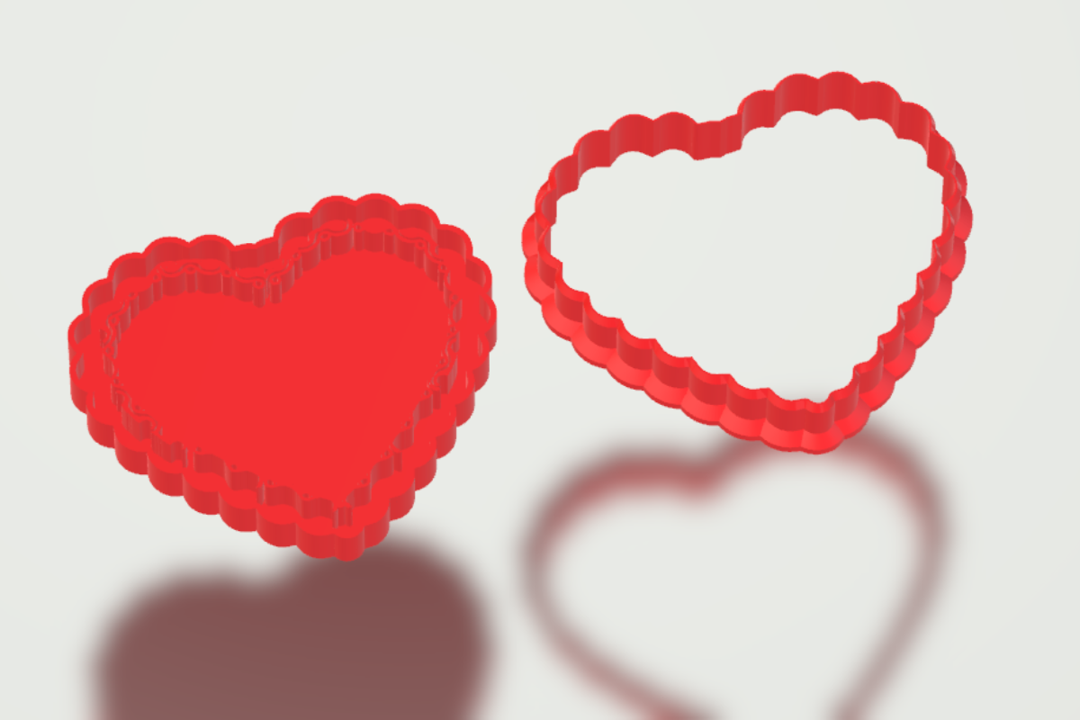 Lace edge heart cookie cutter